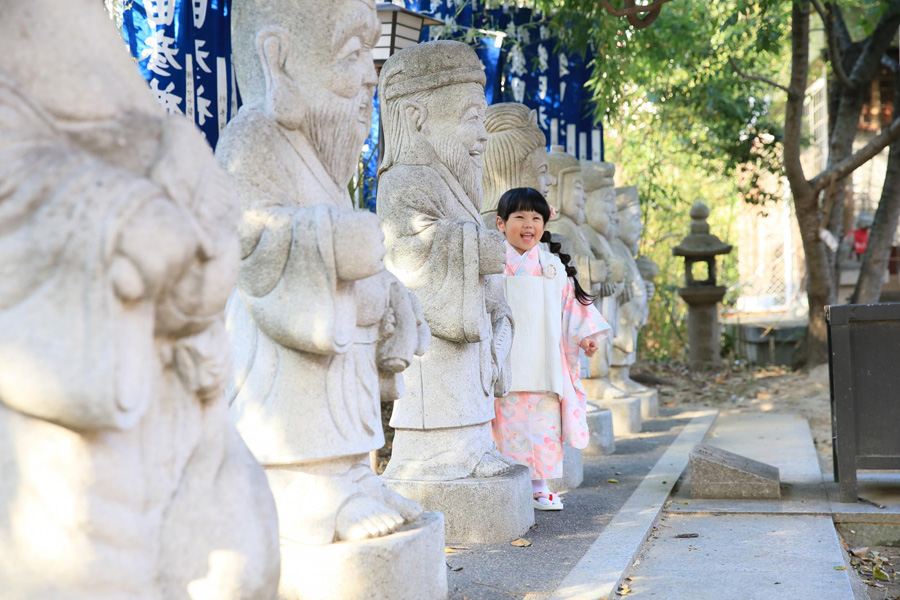神戸市垂水区の海神社での七五三出張ロケ撮影