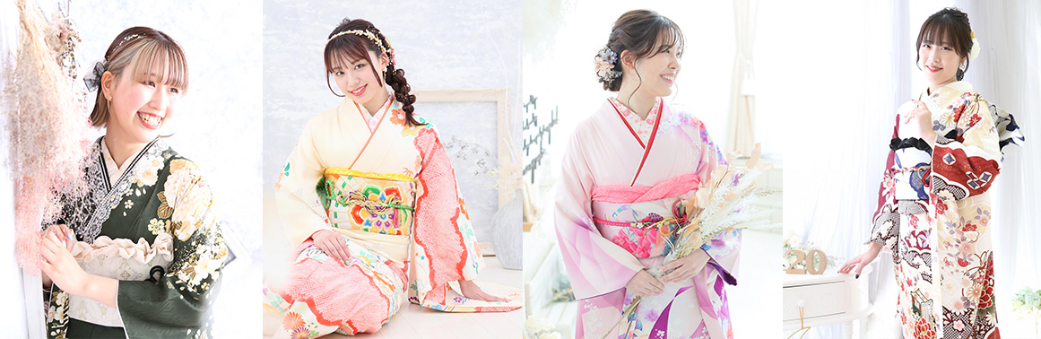 お持込み振袖での成人式記念写真撮影イメージ