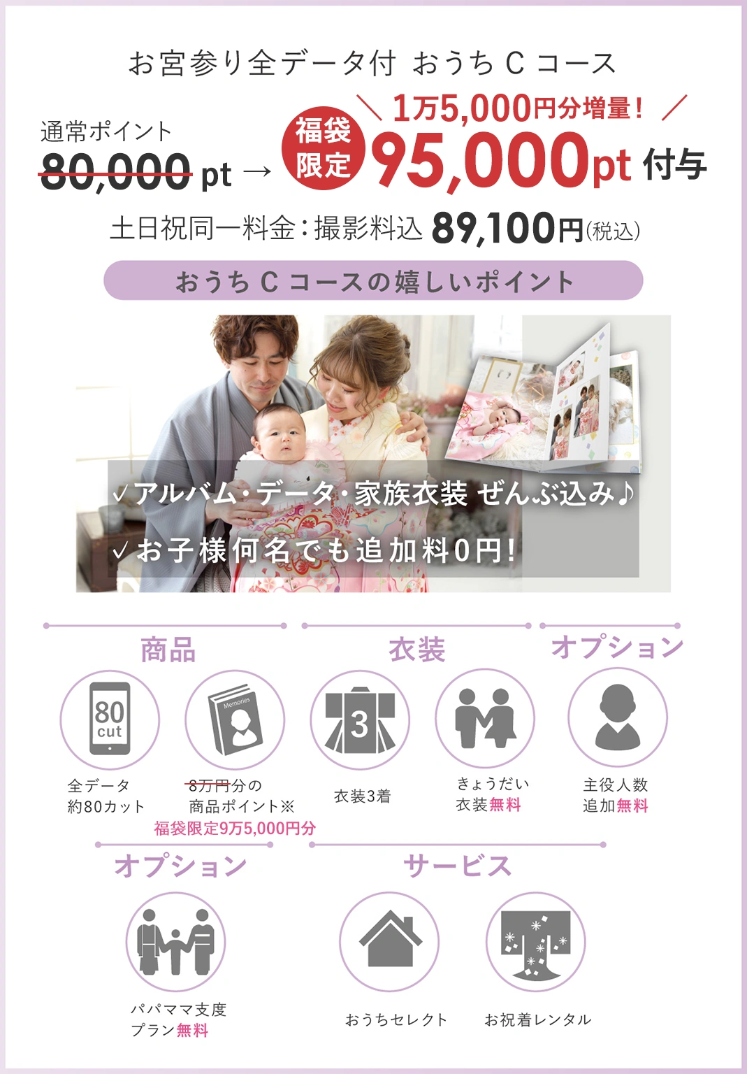 お宮参りハッピー福袋：Cコース